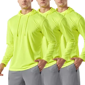 3PC or 6PC Men??s UPF 50  Sun Protection Lightweight Long Sleeve Hoodie, Quick-Dry SPF UV Shirt for Outdoor Active Wear