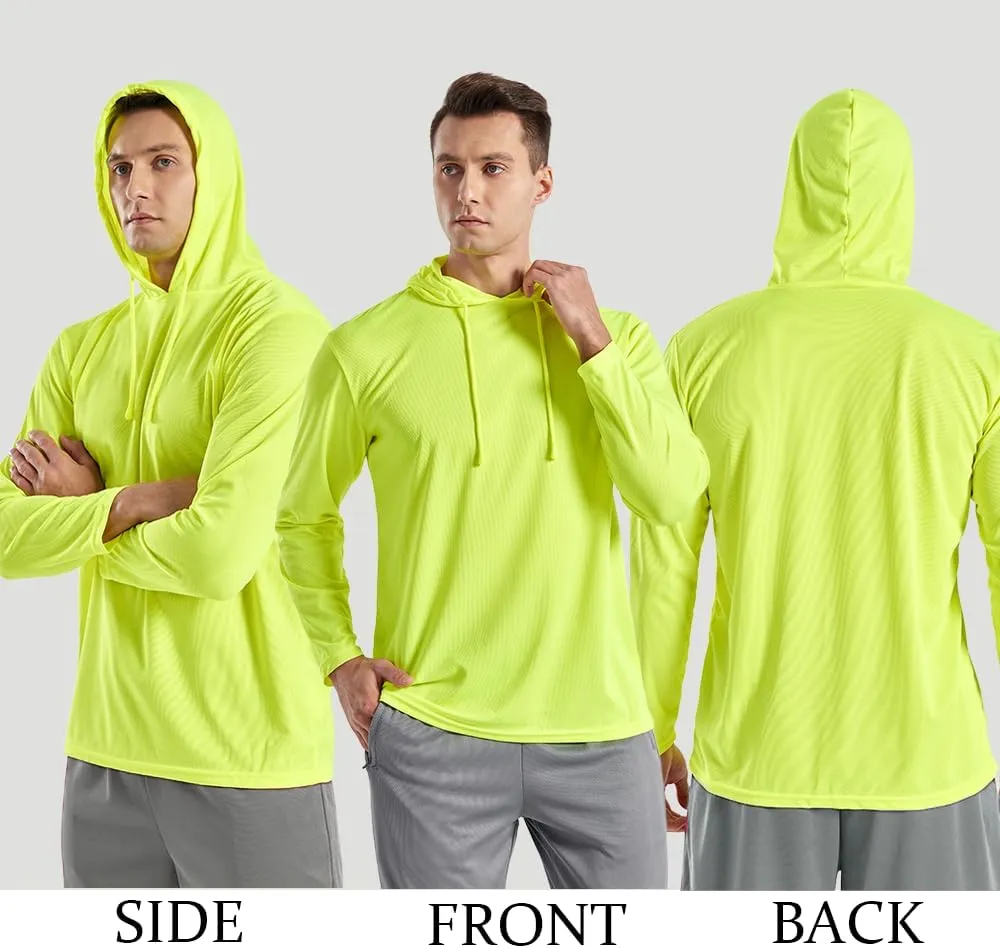 3PC or 6PC Men??s UPF 50  Sun Protection Lightweight Long Sleeve Hoodie, Quick-Dry SPF UV Shirt for Outdoor Active Wear