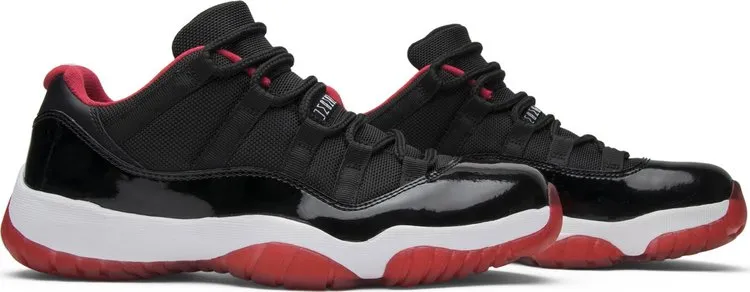 Air Jordan 11 Retro Low Bred Sneakers, Black