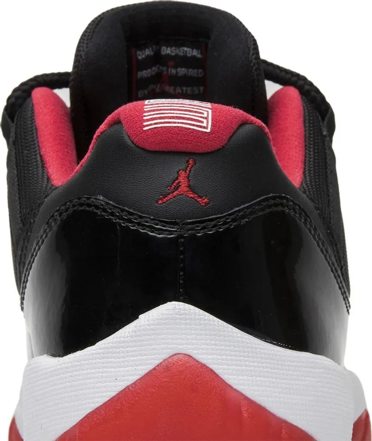 Air Jordan 11 Retro Low Bred Sneakers, Black