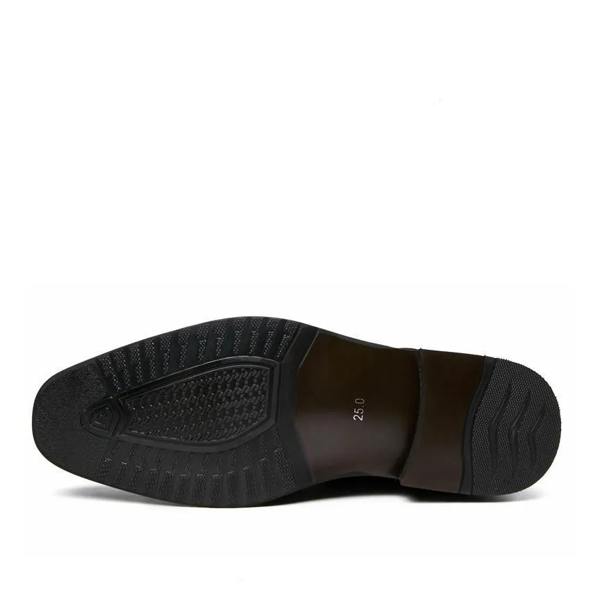 Angelo Ricci™ Genuine Leather British Design Double Buckle Oxfords