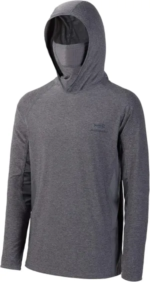 BASSDASH UPF 50  Men??s Long Sleeve Fishing Shirt with Mask UV Neck Gaiter Hoodie