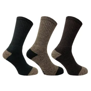 Bramble Mens All Terrain Socks 3 Pack - Khaki Mix