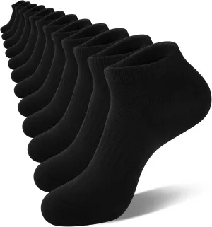 eallco Mens Ankle Socks Cotton Running Low Cut Short Thin Breathable Casual Socks 6 Pairs