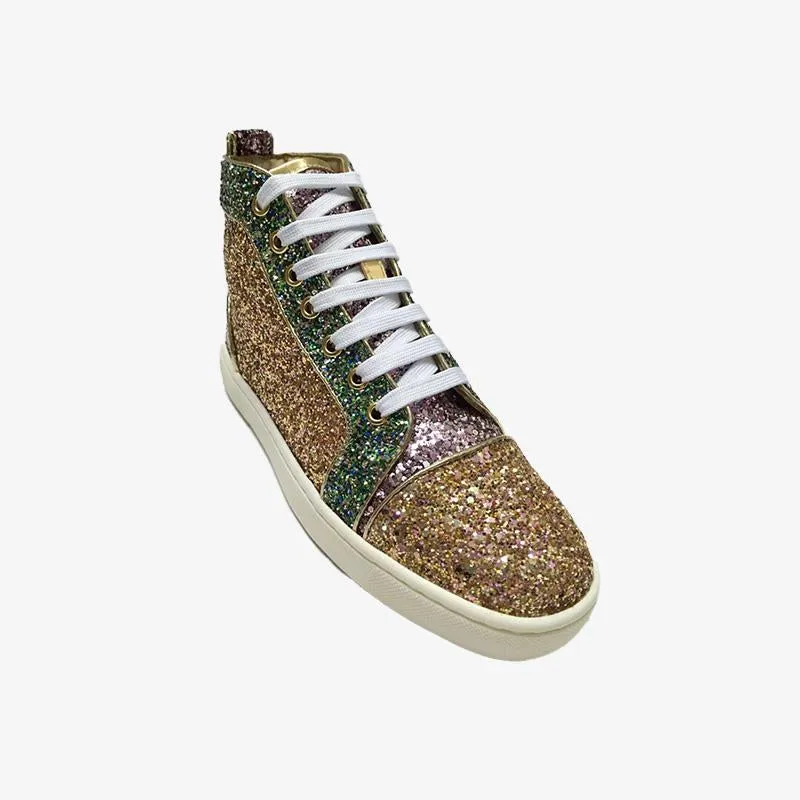 Glitter Flat Sneakers Multicolor