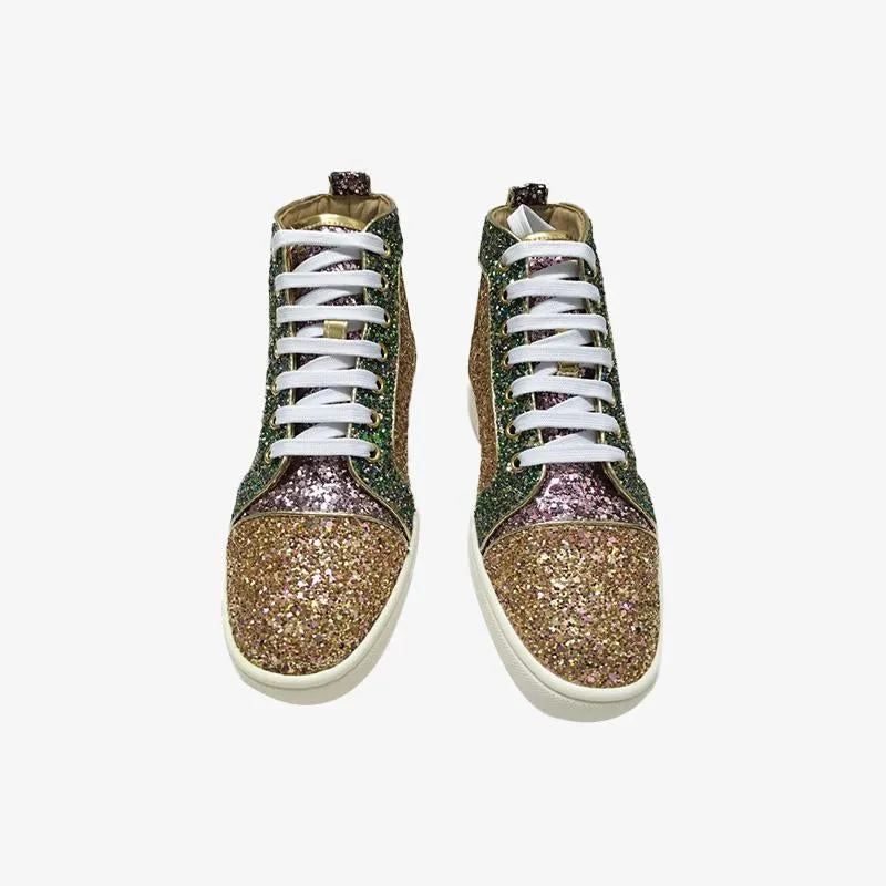 Glitter Flat Sneakers Multicolor