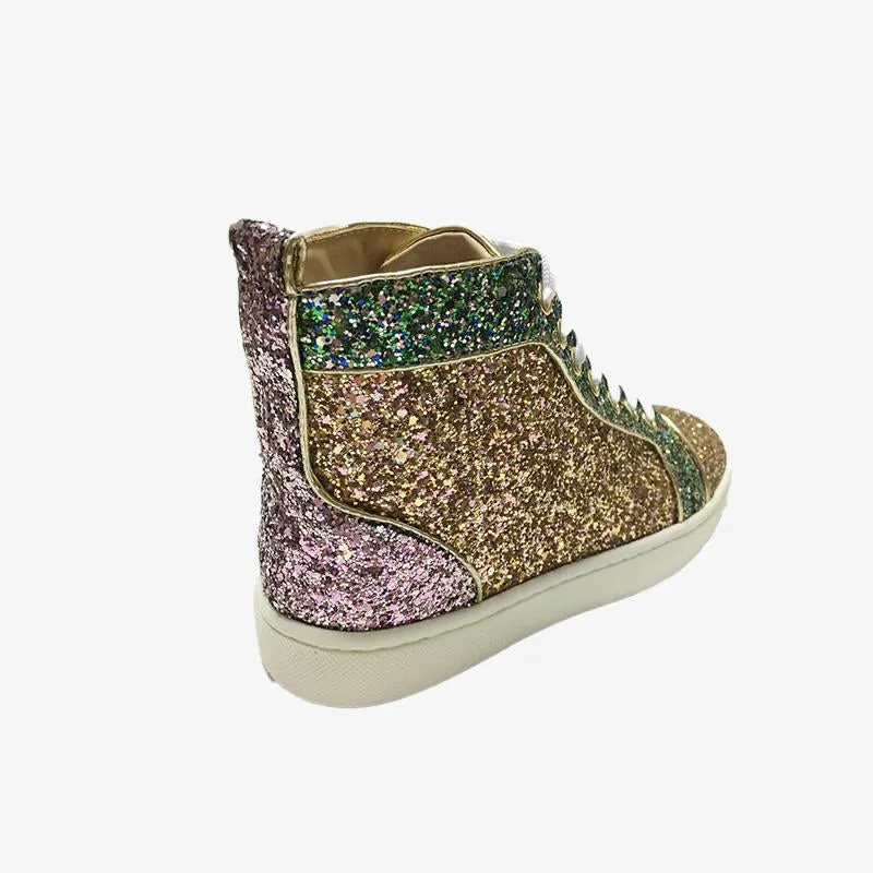 Glitter Flat Sneakers Multicolor