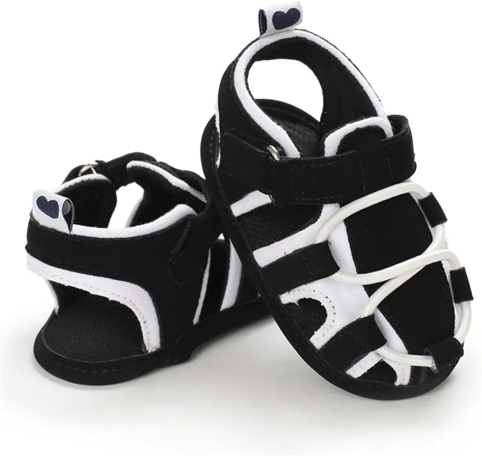 HsdsBebe Infant Baby Boys Girls Summer Beach Sandals Breathable Athletic Anti-slip Soft Sole Newborn First Walker Crib Shoes