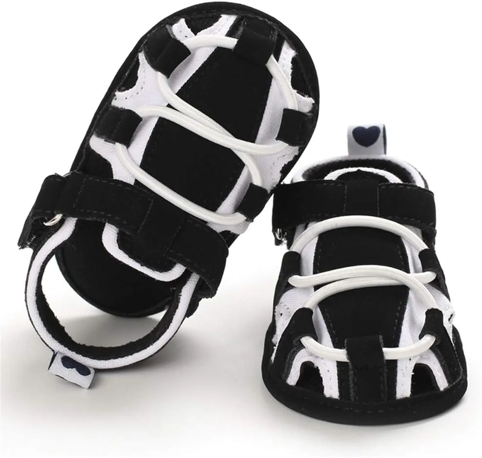 HsdsBebe Infant Baby Boys Girls Summer Beach Sandals Breathable Athletic Anti-slip Soft Sole Newborn First Walker Crib Shoes