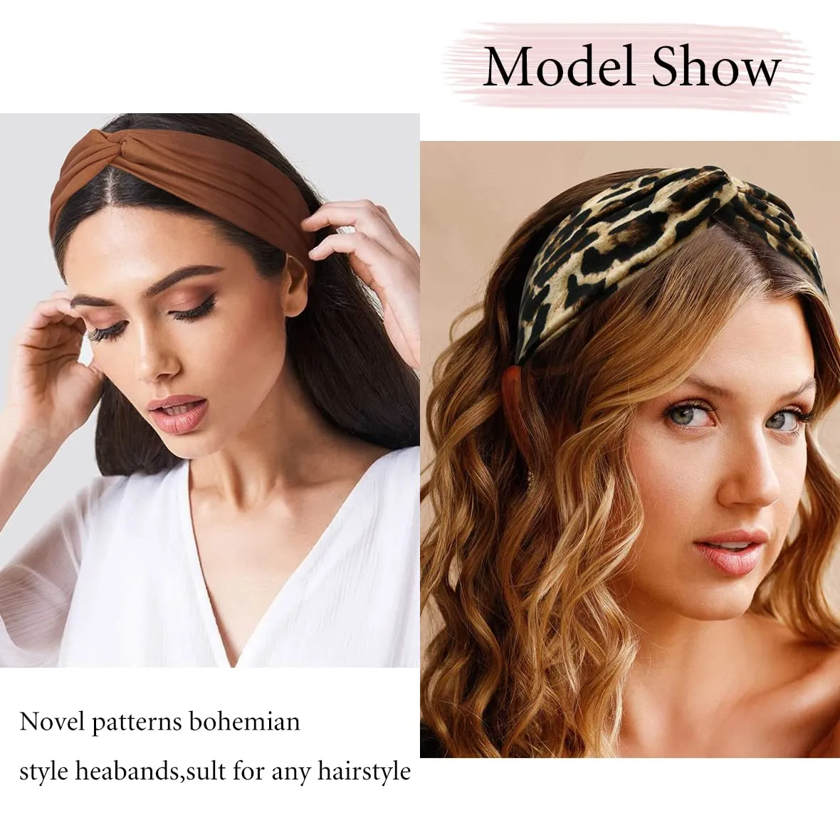 Kachanaa 12 Pack Headbands for Women, Elastic Wide Headbands Non Slip Workout Yoga Sport Hair Bands for Women??s Hair Accessories
