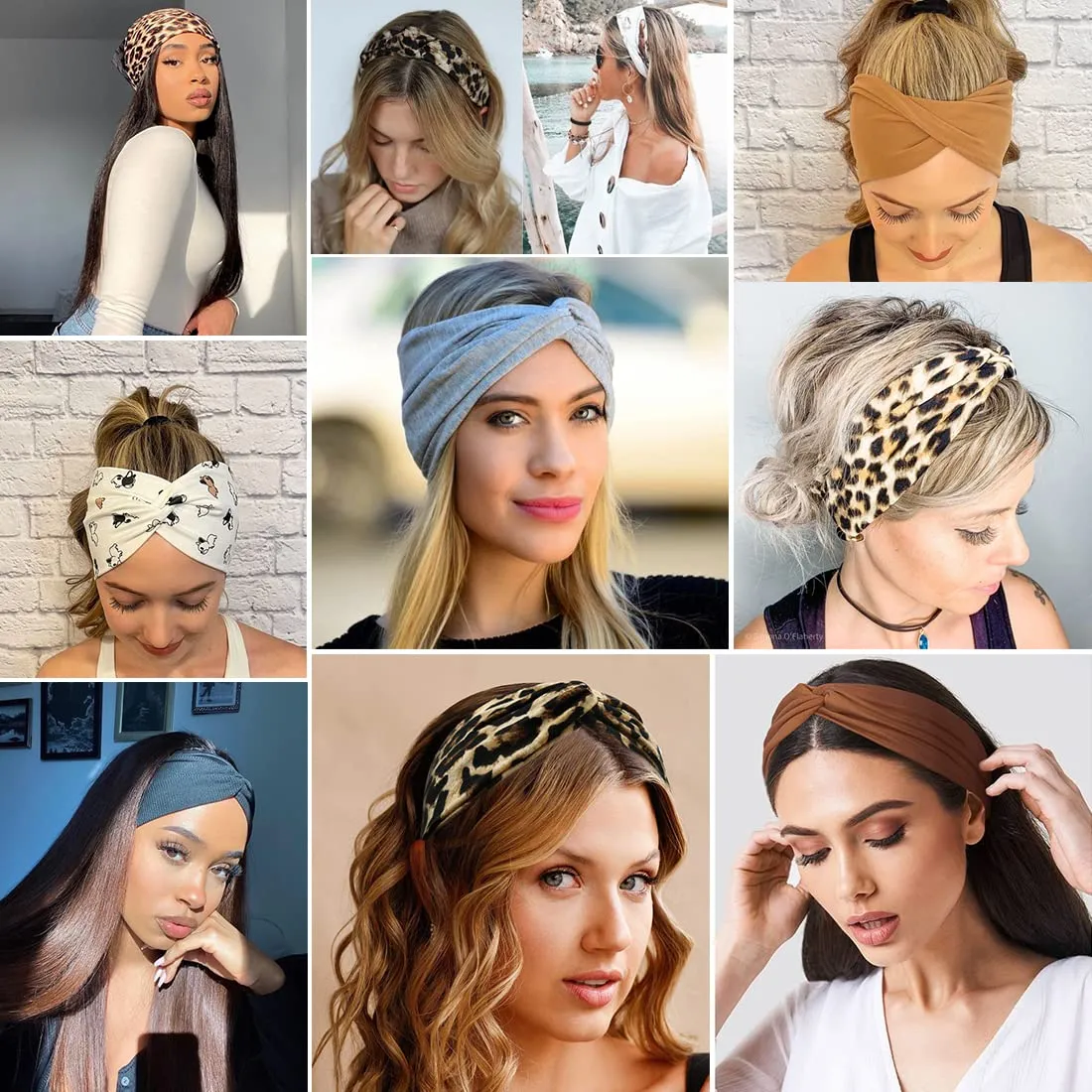Kachanaa 12 Pack Headbands for Women, Elastic Wide Headbands Non Slip Workout Yoga Sport Hair Bands for Women??s Hair Accessories