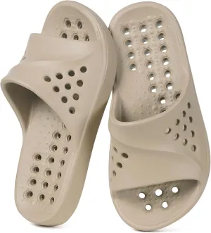 KVbabby Shower Shoes for Kids Massage Pool Slides with Arch Support Quick Drying Boys Girls Beach Sandals Non Slip Summer Bathroom Indoor House Slippers with Drain Holes