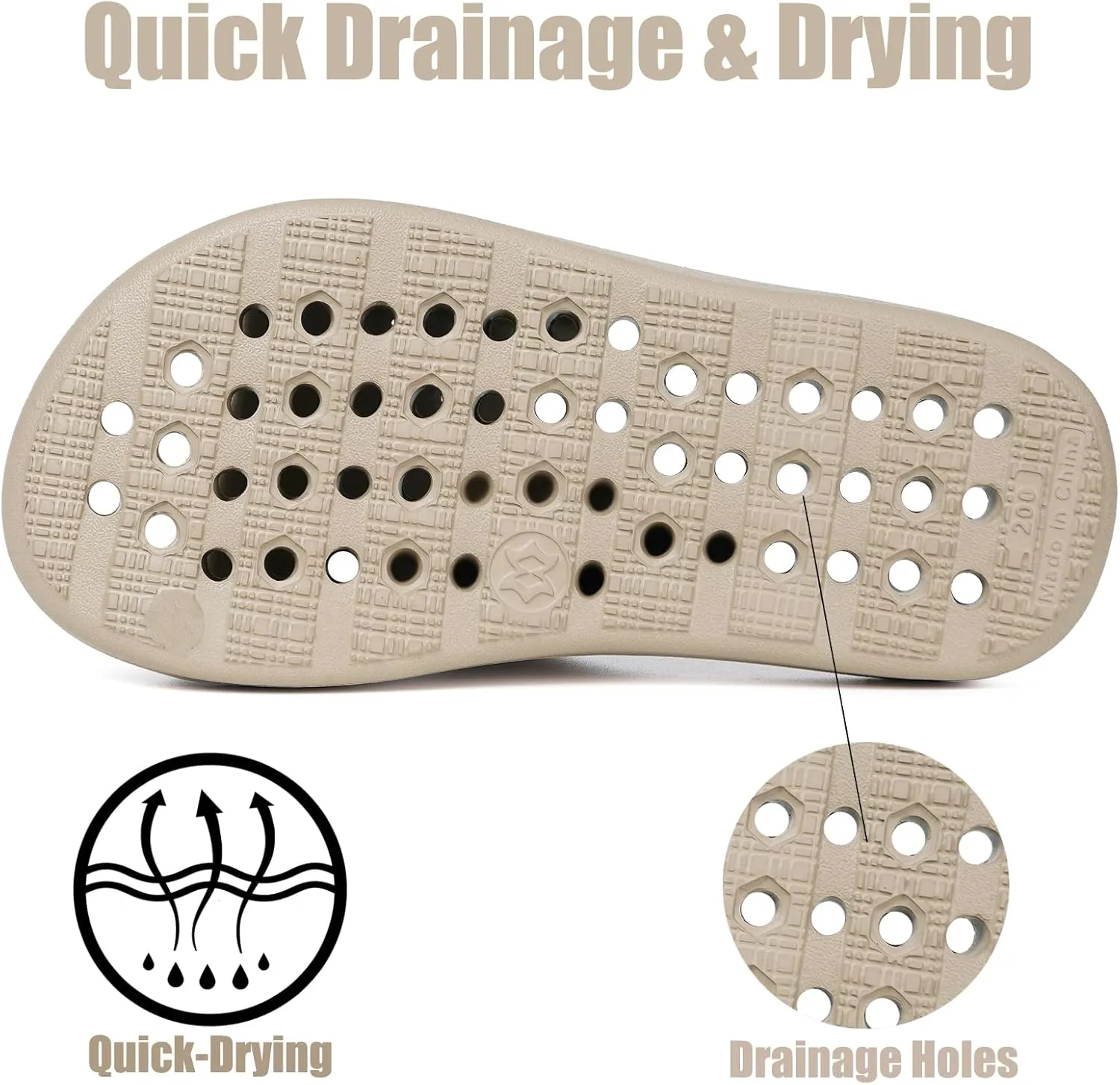 KVbabby Shower Shoes for Kids Massage Pool Slides with Arch Support Quick Drying Boys Girls Beach Sandals Non Slip Summer Bathroom Indoor House Slippers with Drain Holes