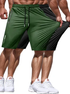 Men's Athletic Shorts Lightweight Sport,Gym,Workout??Running Jogging Shorts Quick Dry with Zipper Pockets