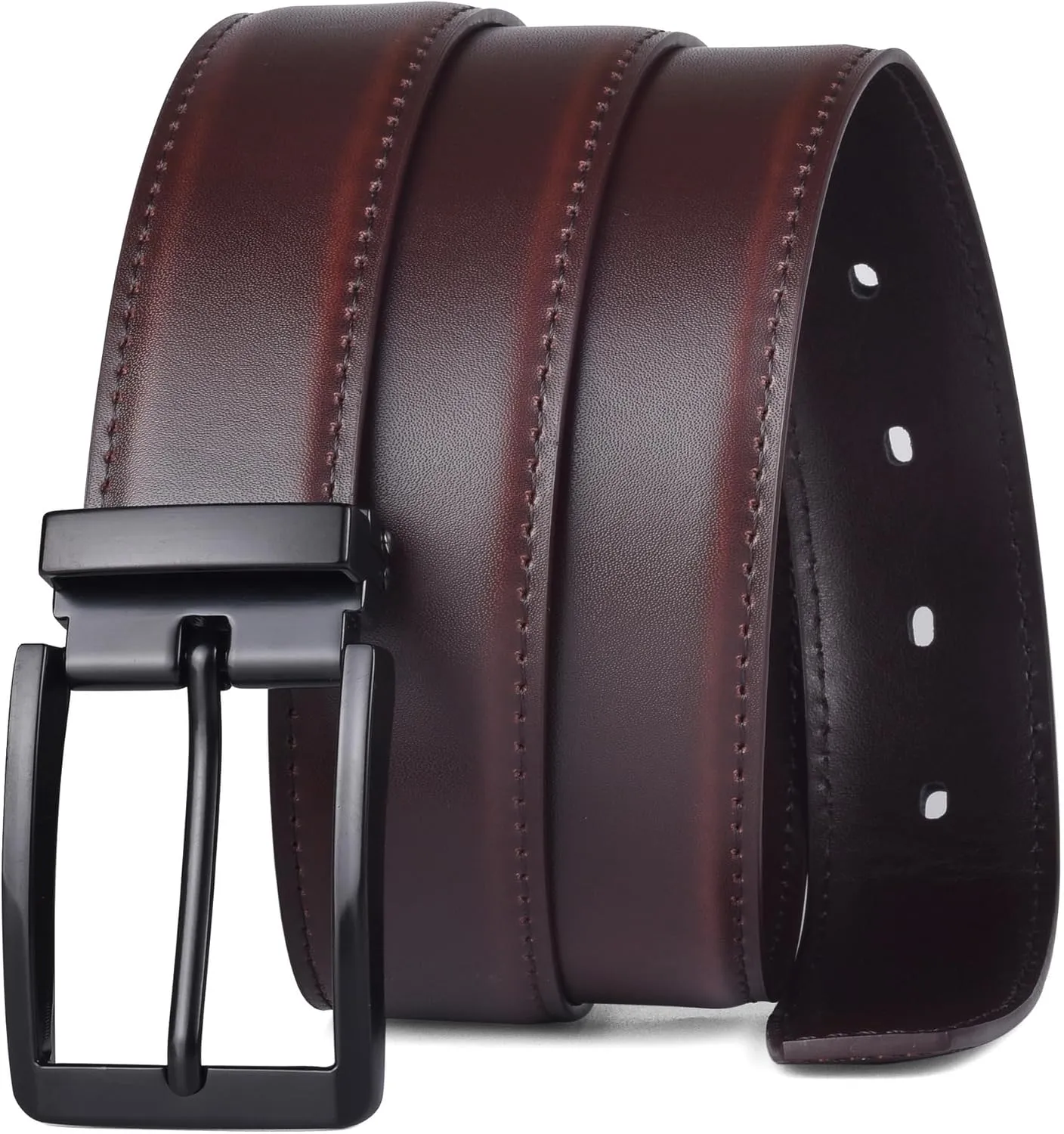 Men's Dress Belt Black Leather Belts for Jeans