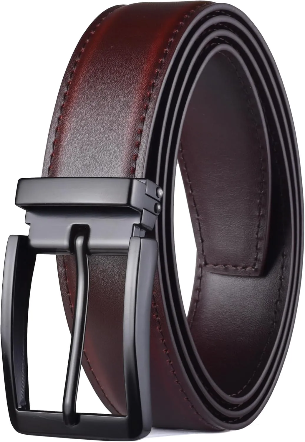 Men's Dress Belt Black Leather Belts for Jeans
