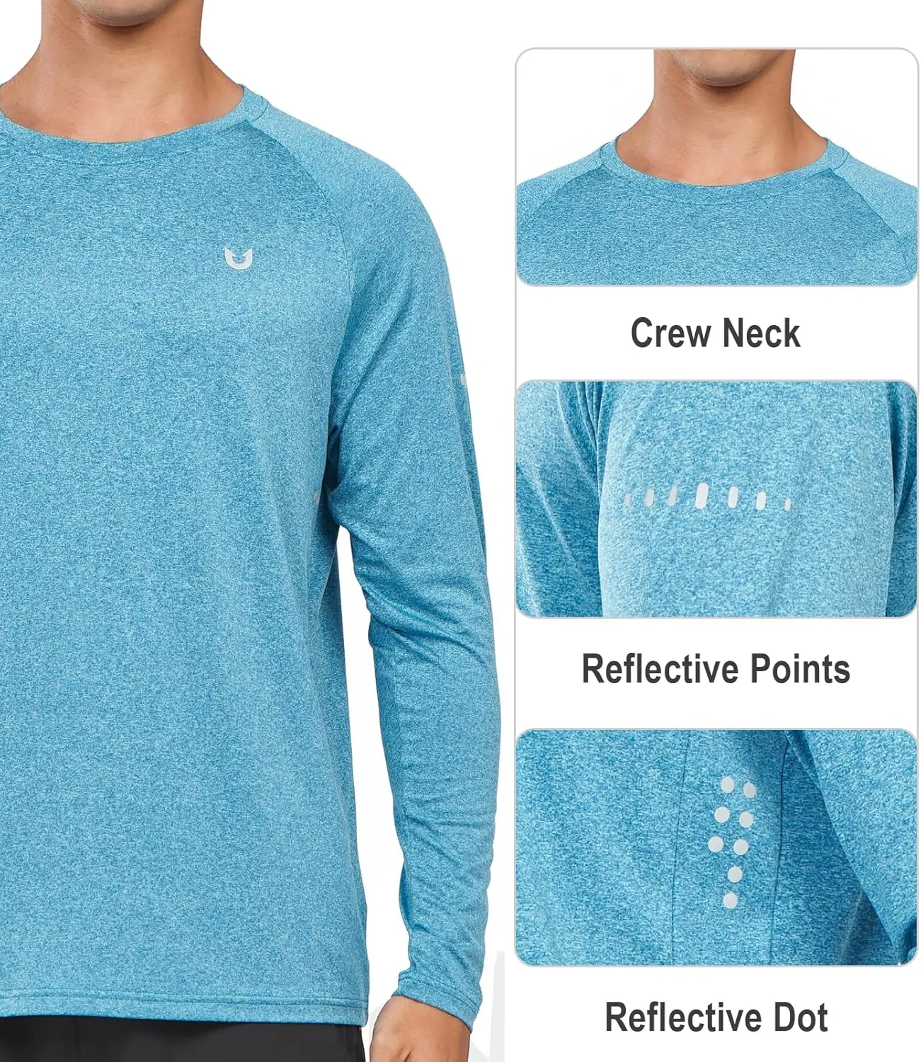 NORTHYARD Men's Sun Protection UPF 50  Shirts Long Sleeve Swim Rash Guard Shirt Workout Running Athletic Gym UV Fish Hiking