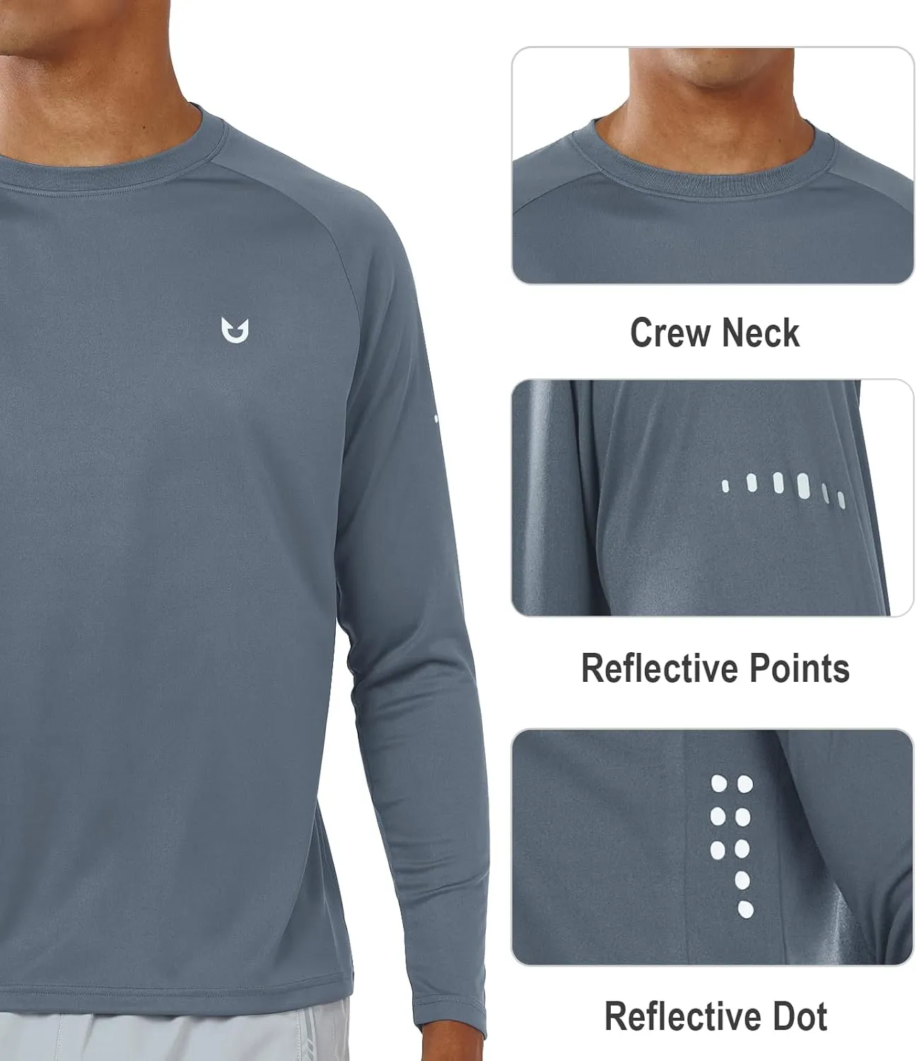 NORTHYARD Men's Sun Protection UPF 50  Shirts Long Sleeve Swim Rash Guard Shirt Workout Running Athletic Gym UV Fish Hiking