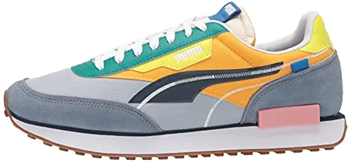 PUMA womens Future Rider Sneaker, China Blue-blue Fog-saffron, 12 US